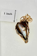 Gold-Filled Wire-Wrapped Freeform Boulder Opal