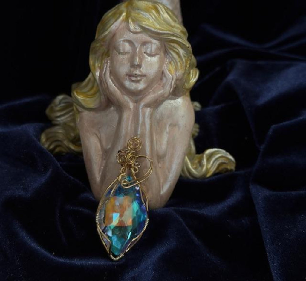 Large Teardrop Crystal Pendant