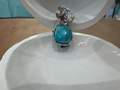 Stabilized Turquoise and Sterling Silver Pendant