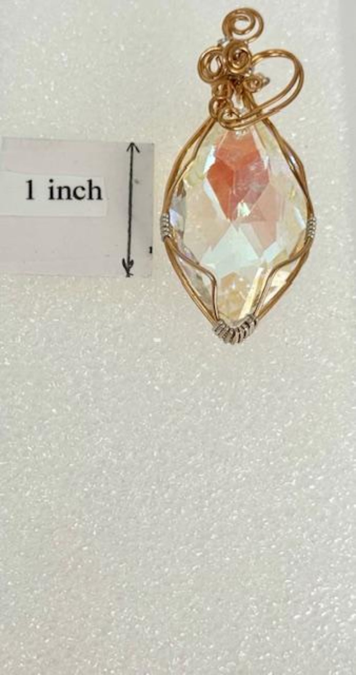 Large Teardrop Crystal Pendant
