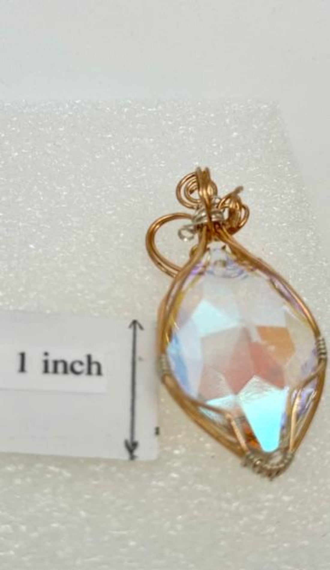 Large Teardrop Crystal Pendant