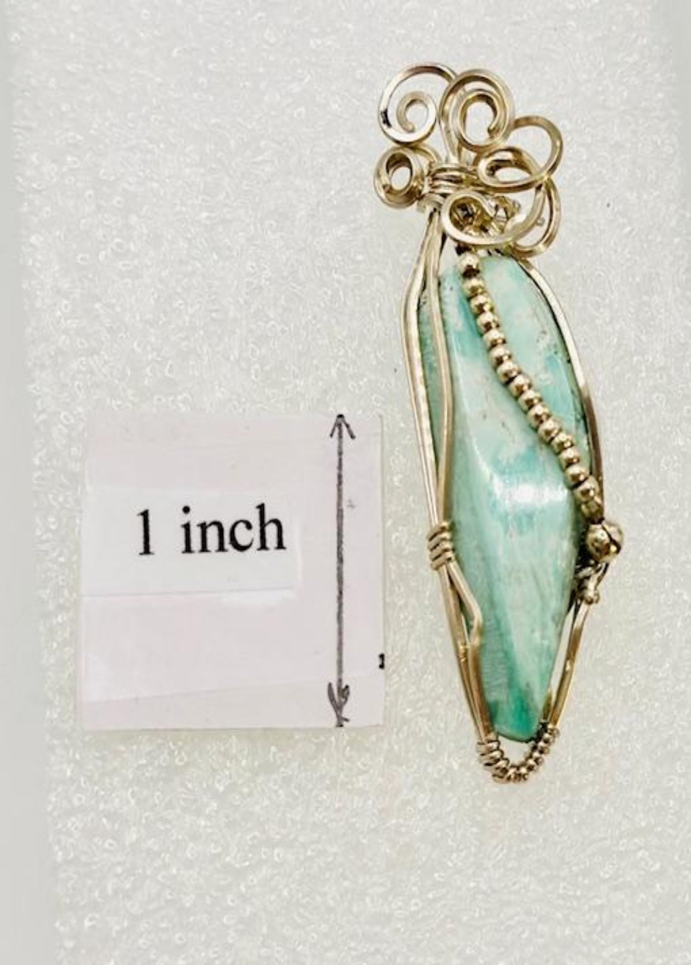 Freeform Fine Silver Varisite Pendant