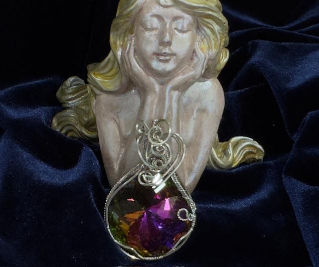 Multi-Colored Crystal Pendant